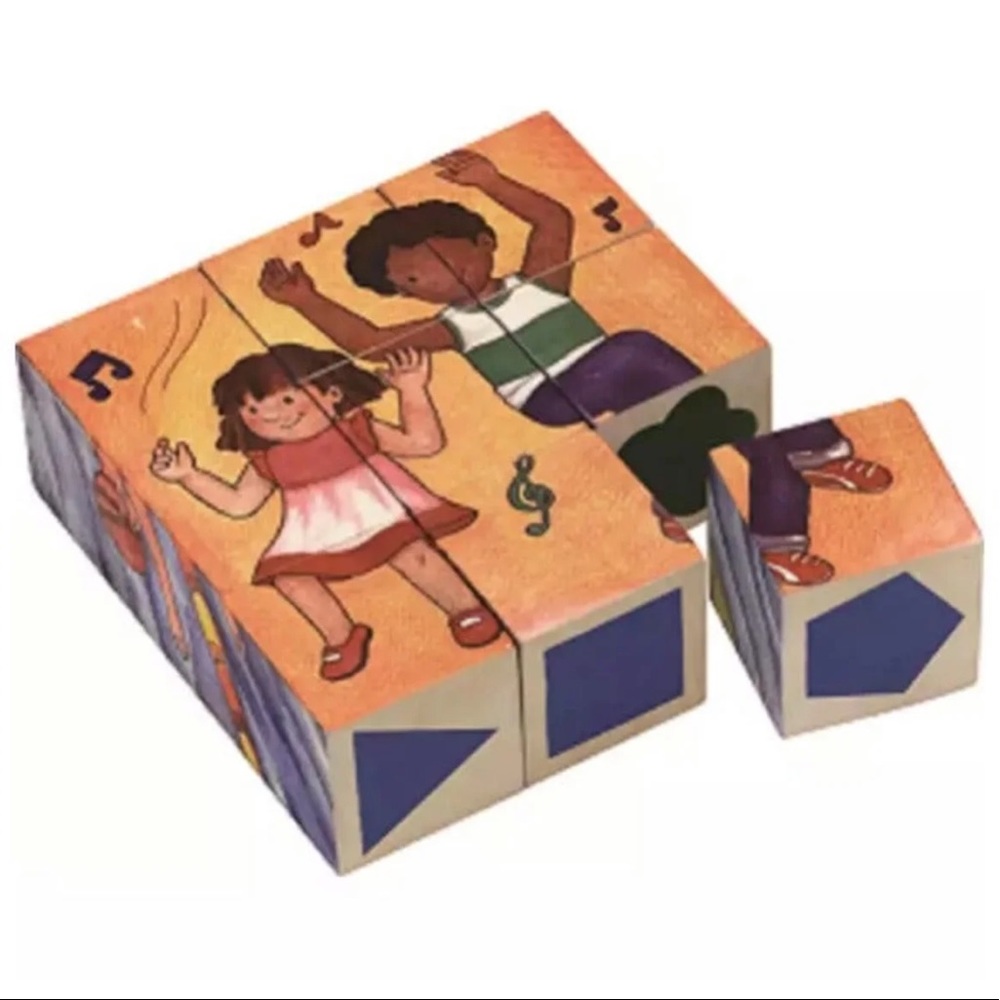 Voila Toys Wooden Activity Blocks, Brand New